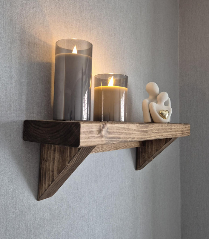 Rustic Wood Floating shelf 70cm Handmade